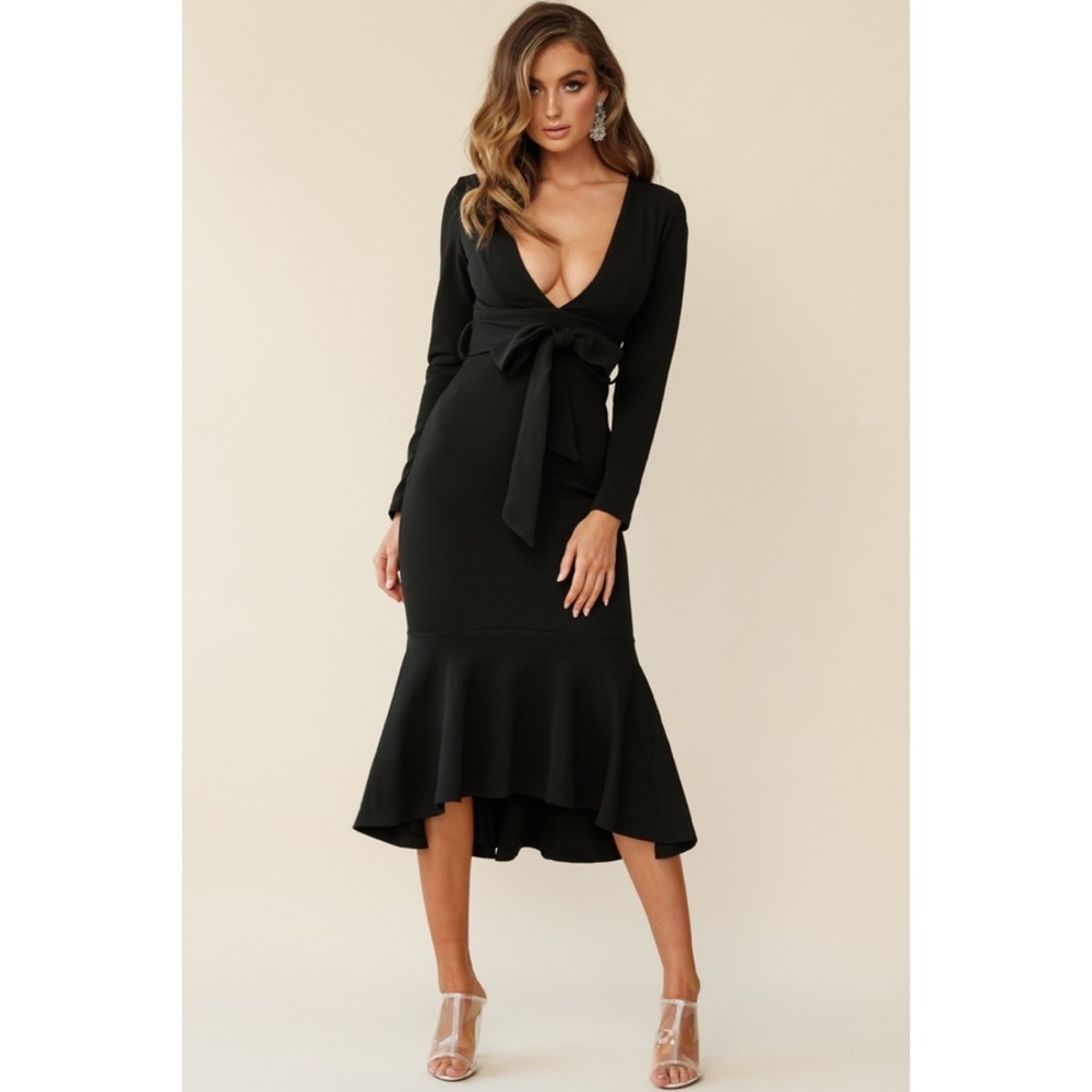 Selfie Leslie Sorry Not Sorry Flounce Midi Dress